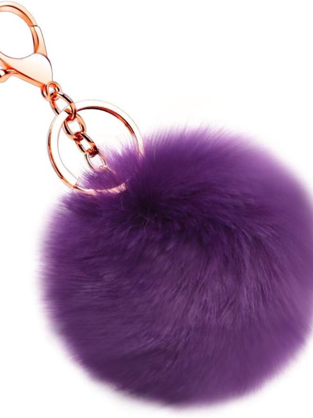 Soft Artificial Rabbit Fur Keychain Plush Ball Key Ring Cute Pom Pom Bag Charm f